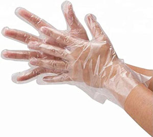 Poly Gloves - Clear - Size Large - 10,000 Per Case